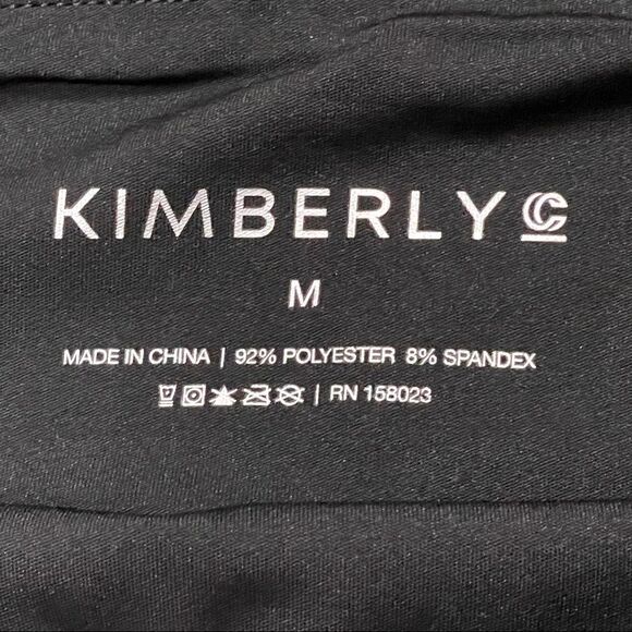 NWT Kimberly Color Block Green Orange Black Leggings Size Medium - Picture 4 of 9